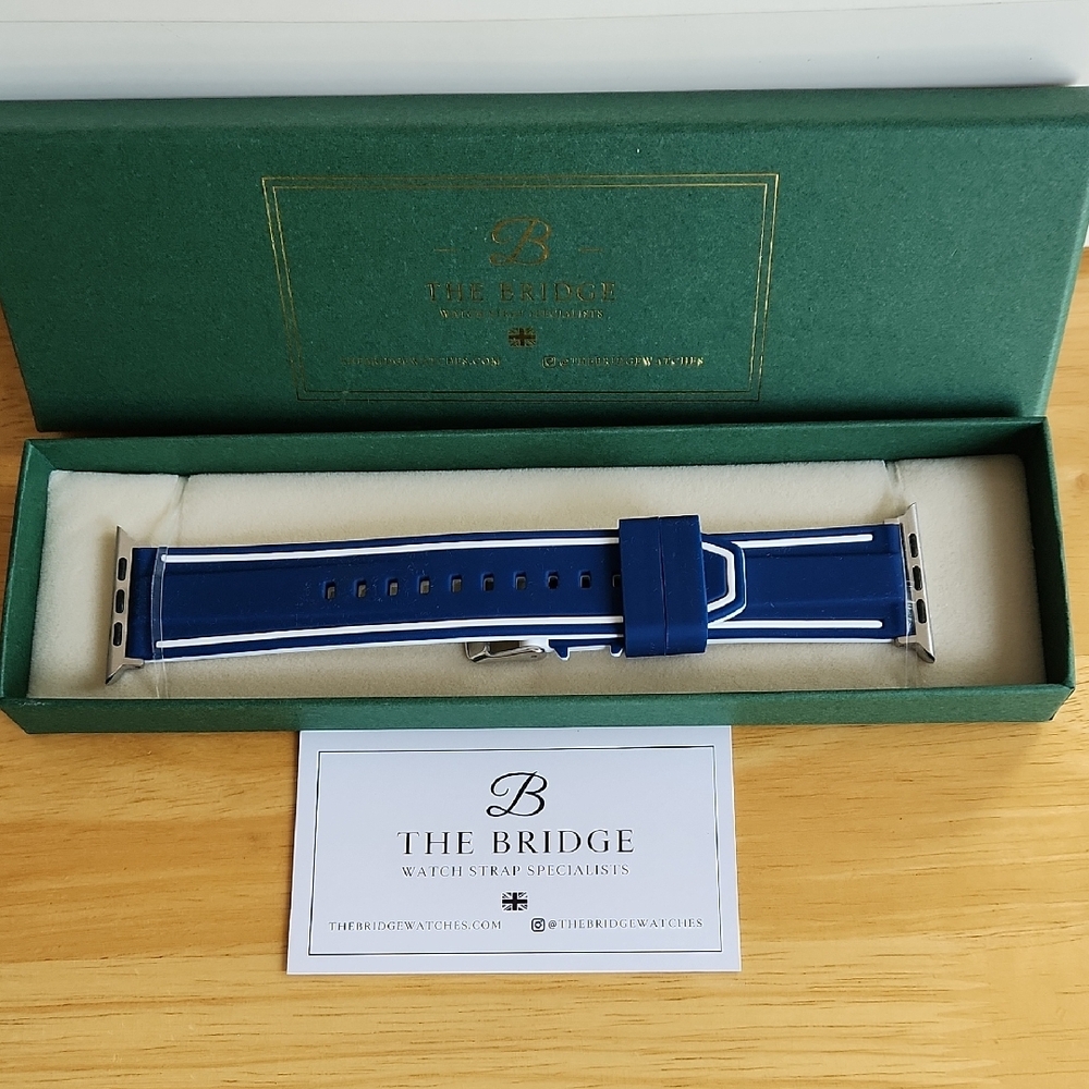The Henley Royal Blue/White Apple Watch Strap